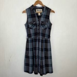 Aventura Organic Recycled Cotton Blue Plaid Dress
